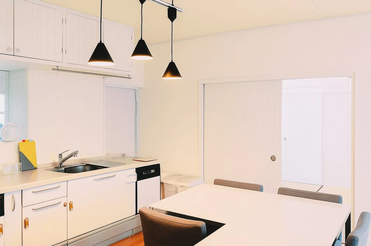 Bright kitchen and dining