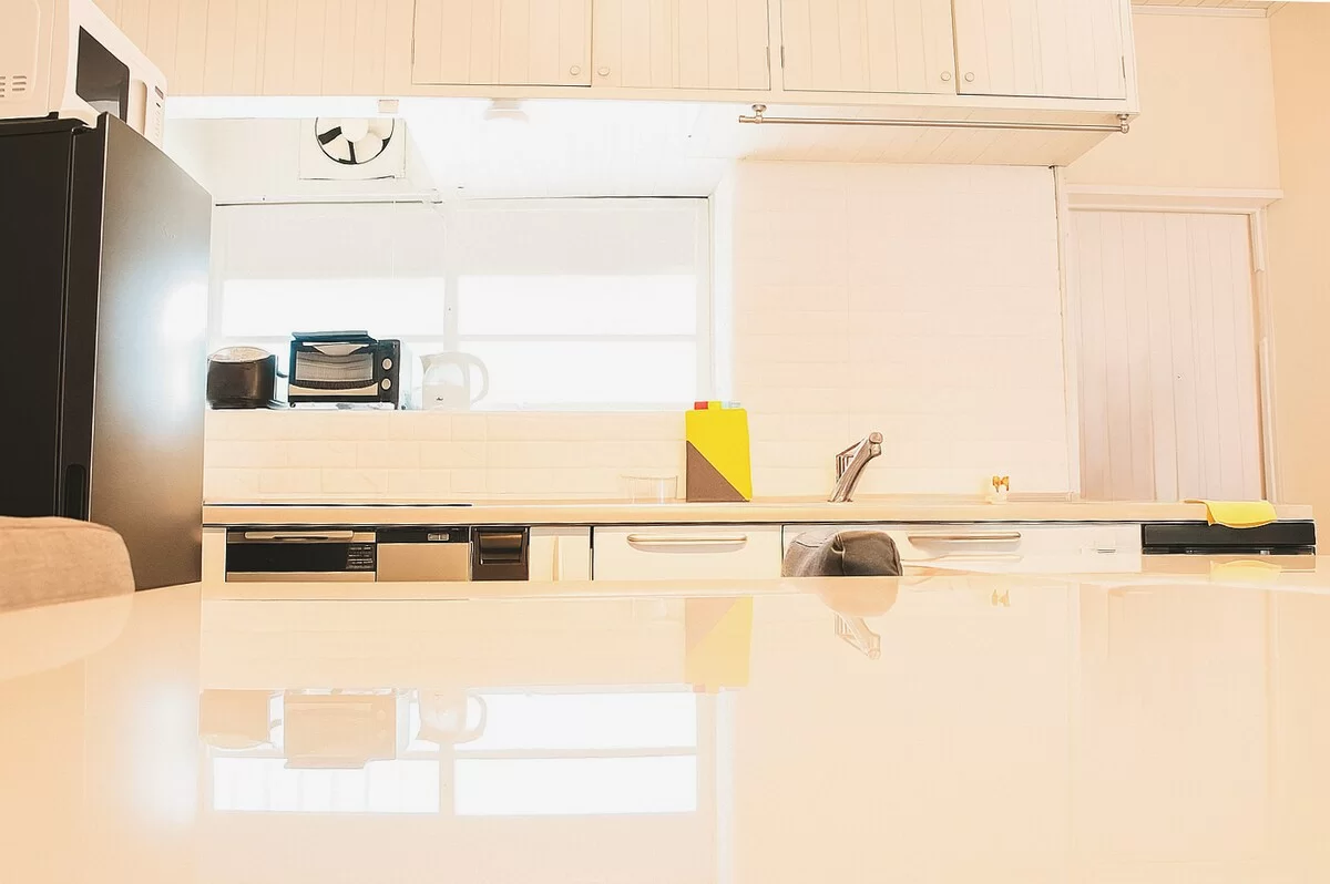 Bright kitchen and dining